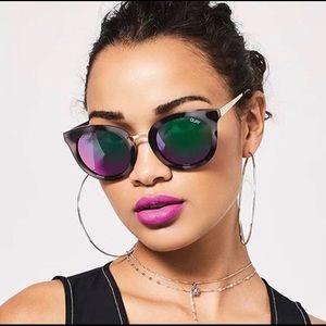 QUAY Australia “Shook” Milky Tort Pink Sunglasses